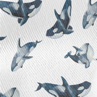 Killer Whales Swimming Freely Standard Corduroy
