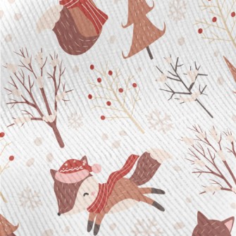 Cute Fox Dressed Up Carefully Standard Corduroy