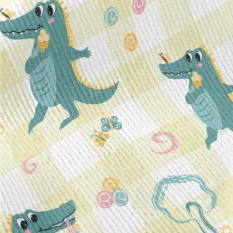 Big Eyed Crocodile Holding An  Standard Corduroy