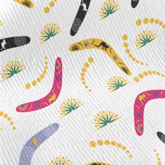 Kangaroo Image On Boomerang Standard Corduroy