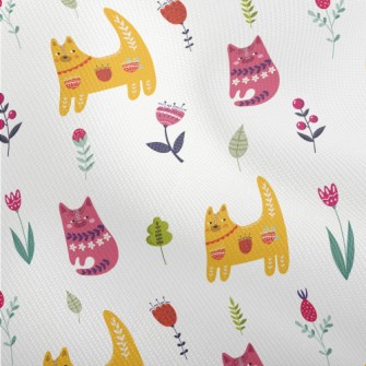 Colorful Cats And Flowers Dobby