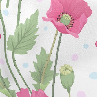 Poppies Blooming Everywhere Stretch Ponte