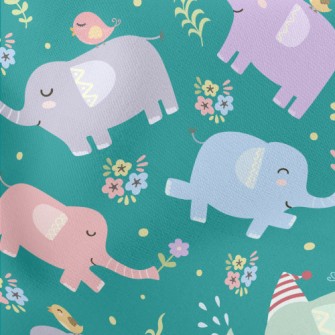 Baby Elephants Playing Casuall Stretch Ponte