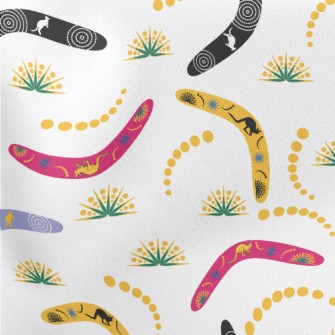 Kangaroo Image On Boomerang Stretch Ponte