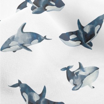 Killer Whales Swimming Freely Micro Fleece