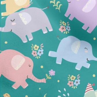 Baby Elephants Playing Casuall Micro Fleece