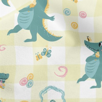 Big Eyed Crocodile Holding An  Micro Fleece