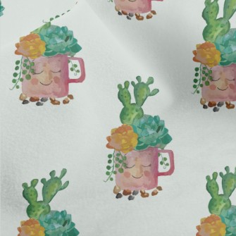 Succulent Plants Growing In Cu Micro Fleece