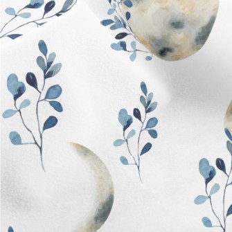 Watercolor Style Blurred Moon Micro Fleece