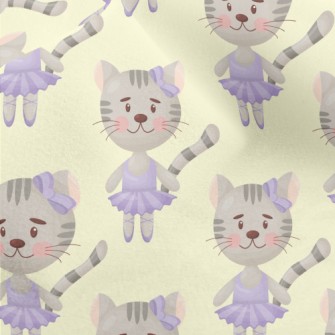 Cat In Purple Dancing Costume Micro Fleece