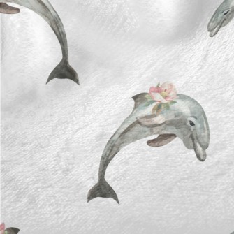 Dolphin With Flowers On Its Bo Minky