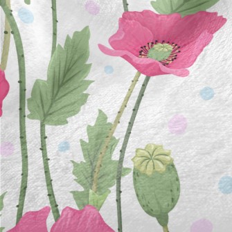 Poppies Blooming Everywhere Minky