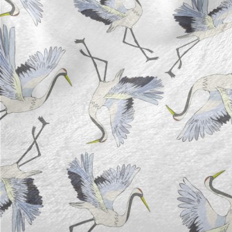 Red-crowned Cranes Spread Thei Minky