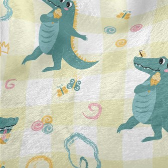 Big Eyed Crocodile Holding An  Minky