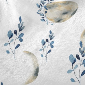 Watercolor Style Blurred Moon Minky