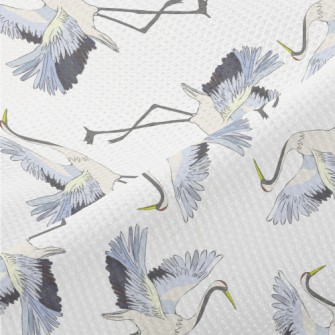 Red-crowned Cranes Spread Thei Piqué