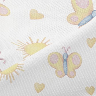 Butterfly With Circle Pattern Piqué