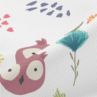 Big-eyed Cute Owl Piqué
