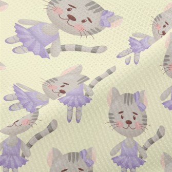 Cat In Purple Dancing Costume Piqué