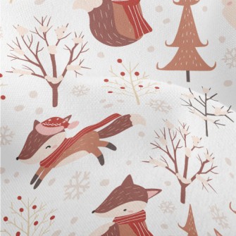 Cute Fox Dressed Up Carefully Lightweight Performance Linen