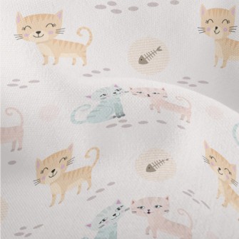 Bright Cat With Pink Ears Lightweight Performance Linen