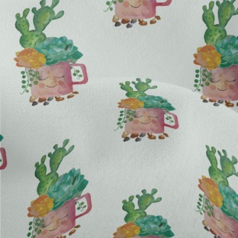 Succulent Plants Growing In Cu Lightweight Performance Linen