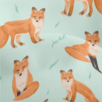 Orange Fox With Deep Eyes Lightweight Performance Linen