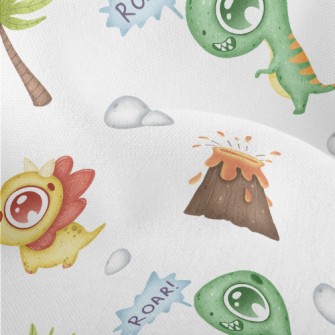 Big-eyed Baby Dinosaur And Vol Lightweight Performance Linen