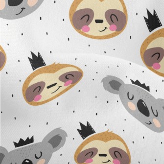 Big Heads Of Koalas And Sloths Lightweight Performance Linen