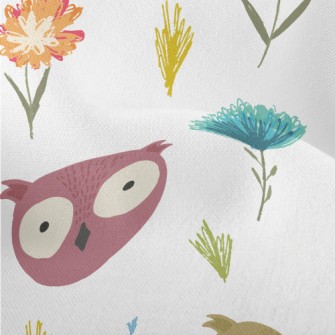 Big-eyed Cute Owl Lightweight Performance Linen