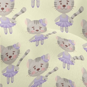 Cat In Purple Dancing Costume Lightweight Performance Linen