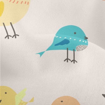 Colorful Bird Practicing Flyin Lightweight Performance Linen