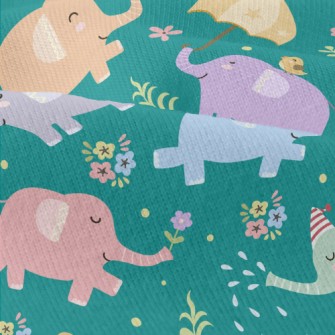 Baby Elephants Playing Casuall Modern Jersey