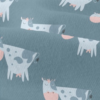 Hand Drawn Style Cow With Clos Modern Jersey