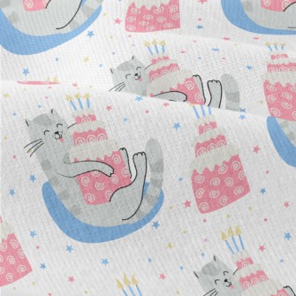 Greedy Cat Holding Cake Modern Jersey