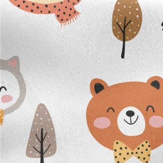 Small Animals Preparing For Wi Jersey Backed Fleece