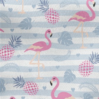 Flamingo Standing On One Leg T Jersey Backed Fleece