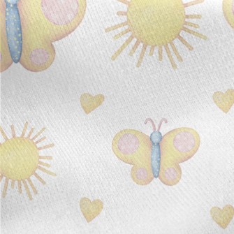 Butterfly With Circle Pattern Jersey Backed Fleece