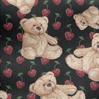 Cute Toy Teddy Bear Jersey Backed Fleece