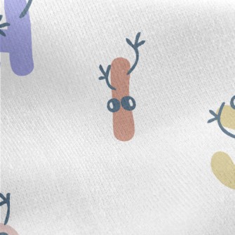 Playful Letters With Hands And Jersey Backed Fleece