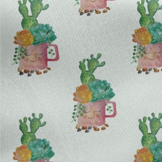 Succulent Plants Growing In Cu Jersey Backed Fleece