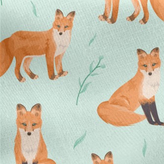 Orange Fox With Deep Eyes Jersey Backed Fleece