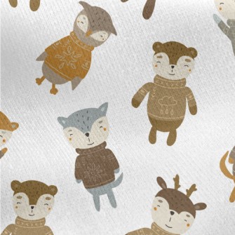 Animals Wearing Sweaters Jersey Backed Fleece