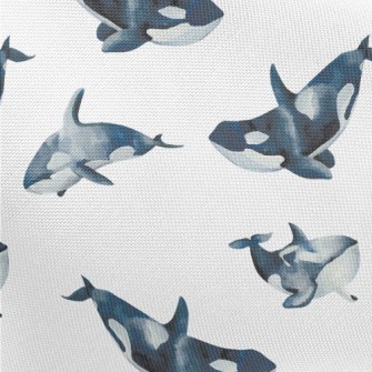 Killer Whales Swimming Freely Pongee