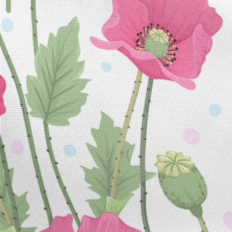 Poppies Blooming Everywhere Pongee