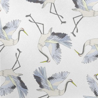Red-crowned Cranes Spread Thei Pongee