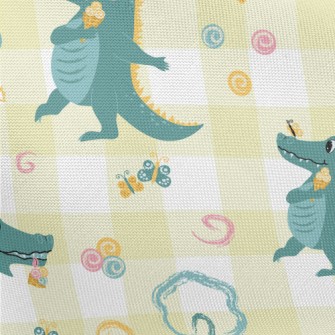 Big Eyed Crocodile Holding An  Pongee