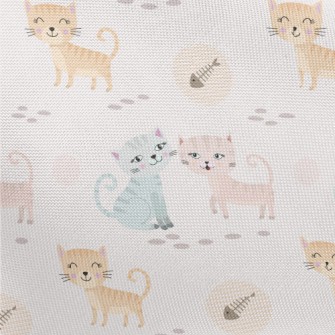 Bright Cat With Pink Ears Pongee