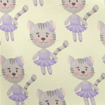 Cat In Purple Dancing Costume Pongee