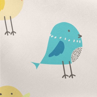 Colorful Bird Practicing Flyin Pongee